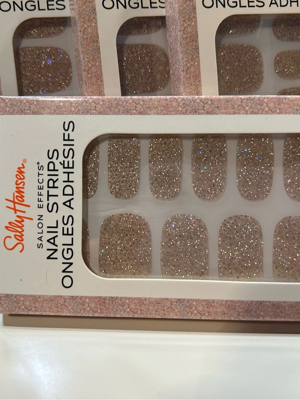 Sally Hansen Glitter Beige Press-On Nail Strips - 32 Pack